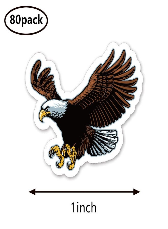GUVSPTI Bald Eagle Stickers 1in for Scrapbooking, Arts, Craft, Kids DIY, Calendars Journals 80-Pack - Image 2